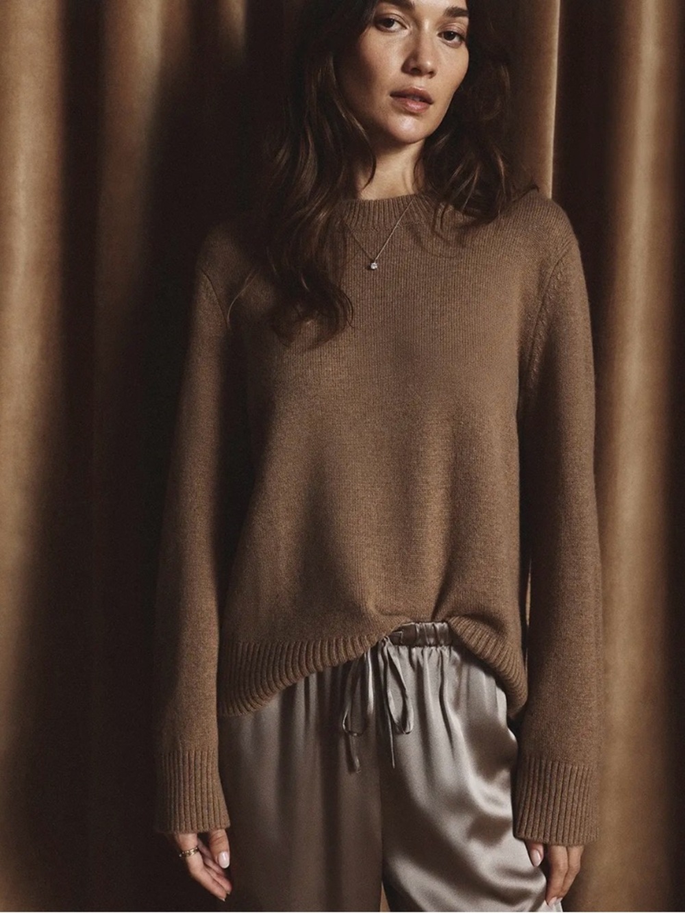 Quince Mongolian Cashmere Oversized Crewneck Sweater